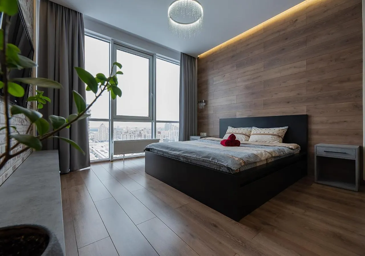Apartmán Дизайнерські Апартаменти На Оболоні В Жк Smart Plaza Obolon Біля Станції Метро Мінська Kyjev