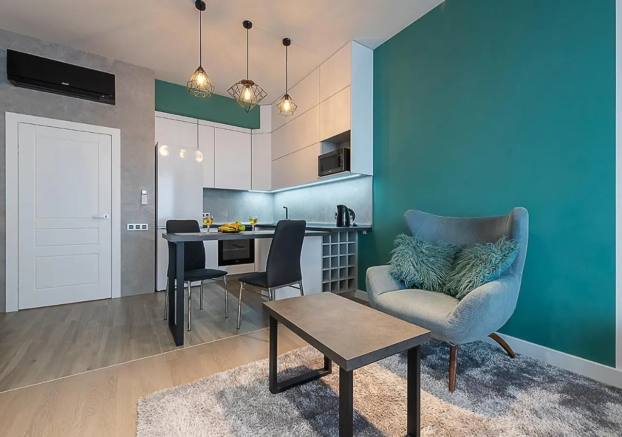 Apartmán Дизайнерські Апартаменти На Оболоні В Жк Smart Plaza Obolon Біля Станції Метро Мінська Kyjev