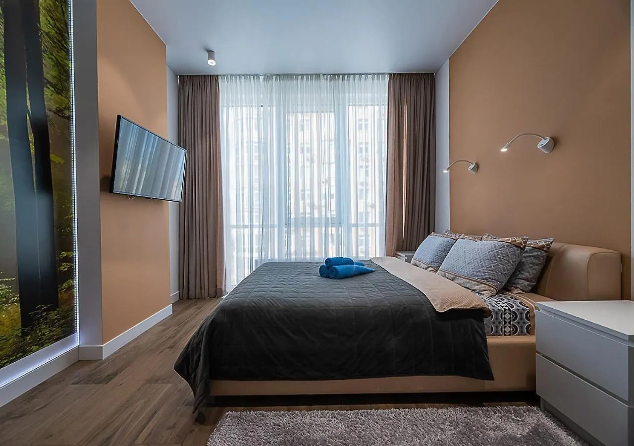 Apartmán Дизайнерські Апартаменти На Оболоні В Жк Smart Plaza Obolon Біля Станції Метро Мінська Kyjev Ukrajina